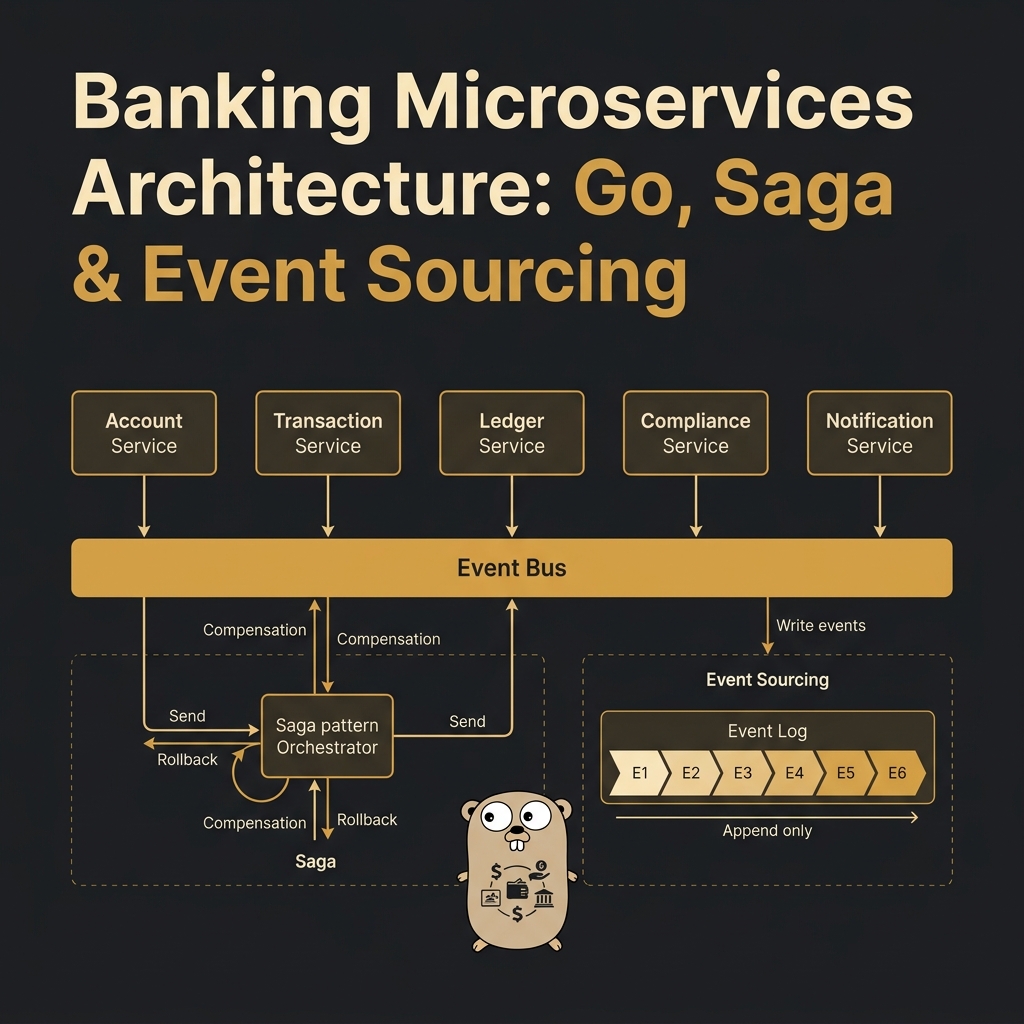 Core Banking Developer Roadmap series: architecture patterns, fintech microservices, and Go