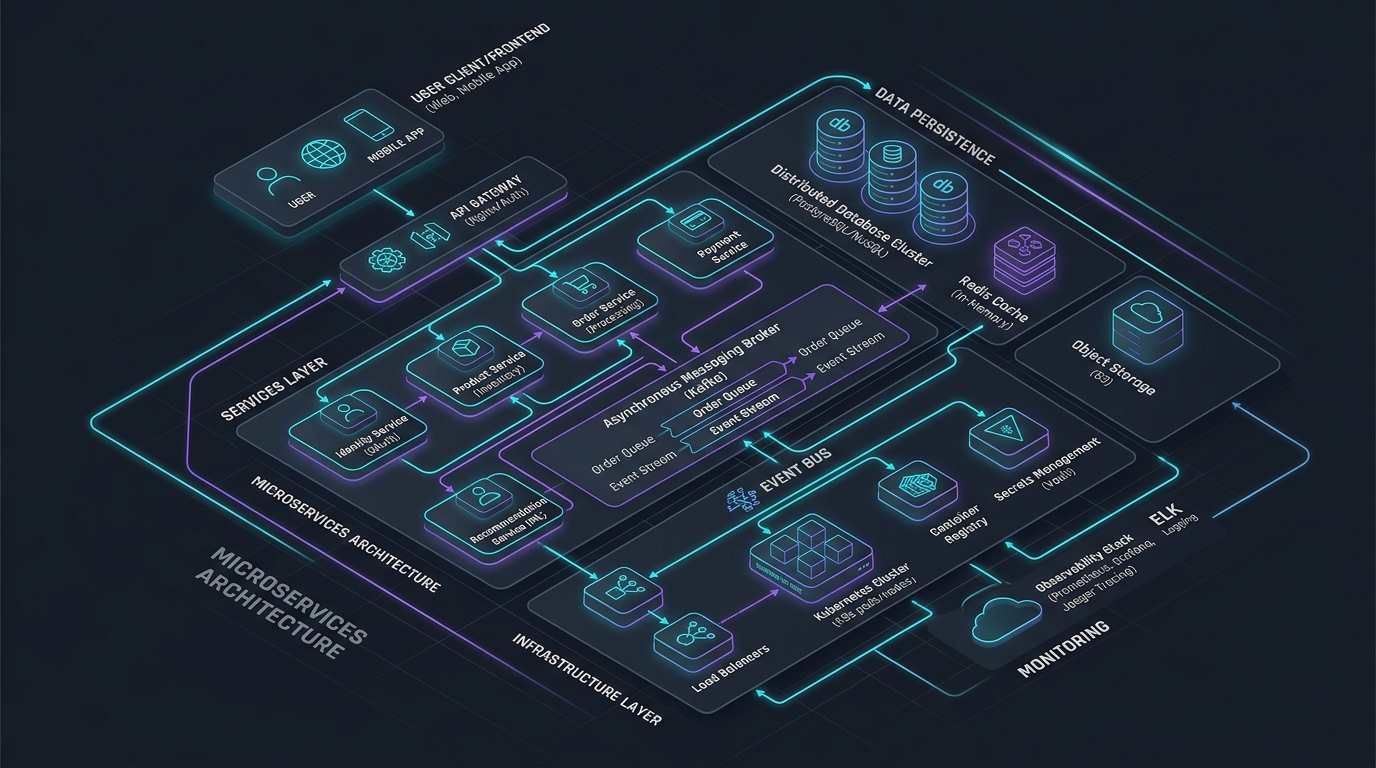 ecommerce microservices architecture diagram