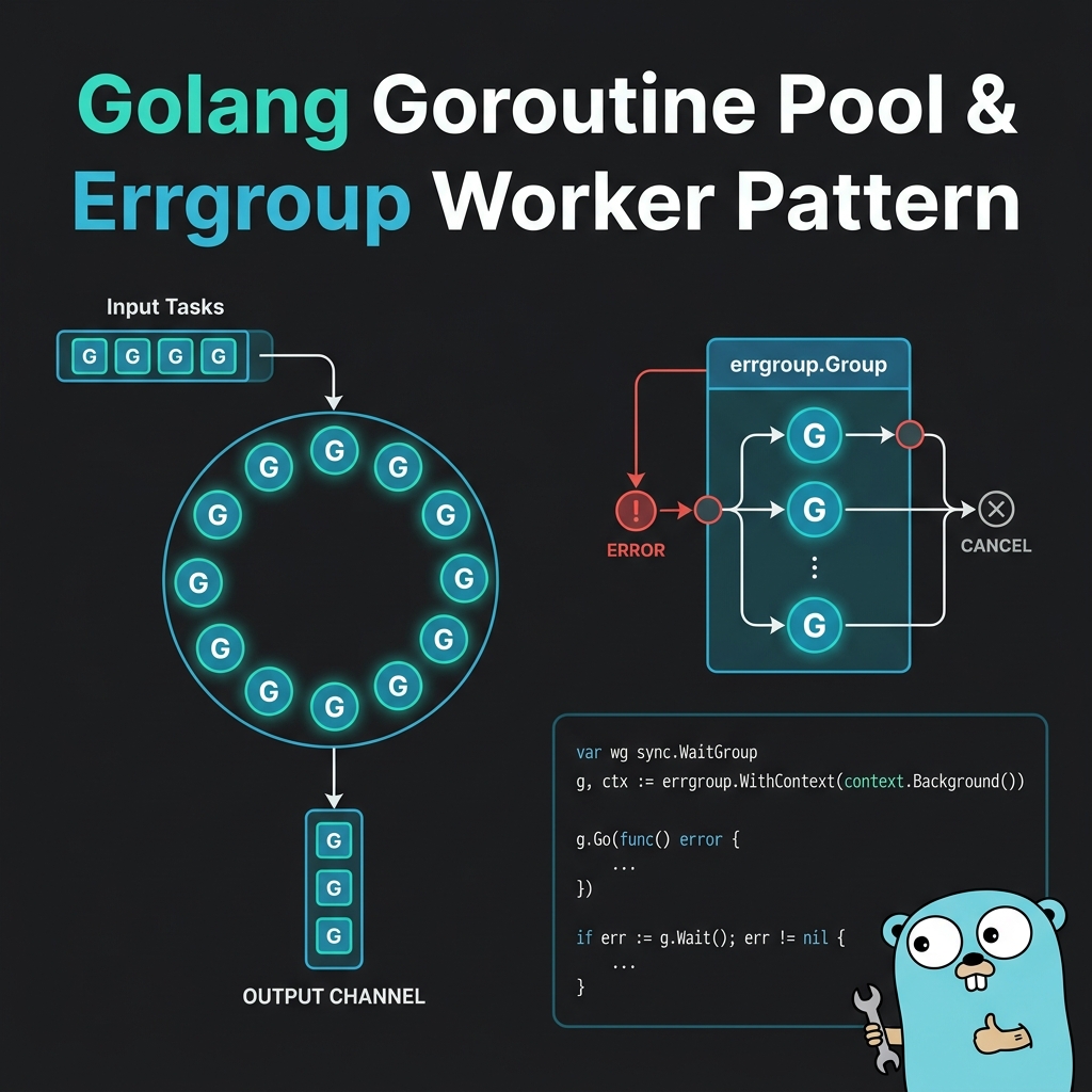 Golang Goroutine Pool and Errgroup Worker: concurrent task processing patterns in production Go