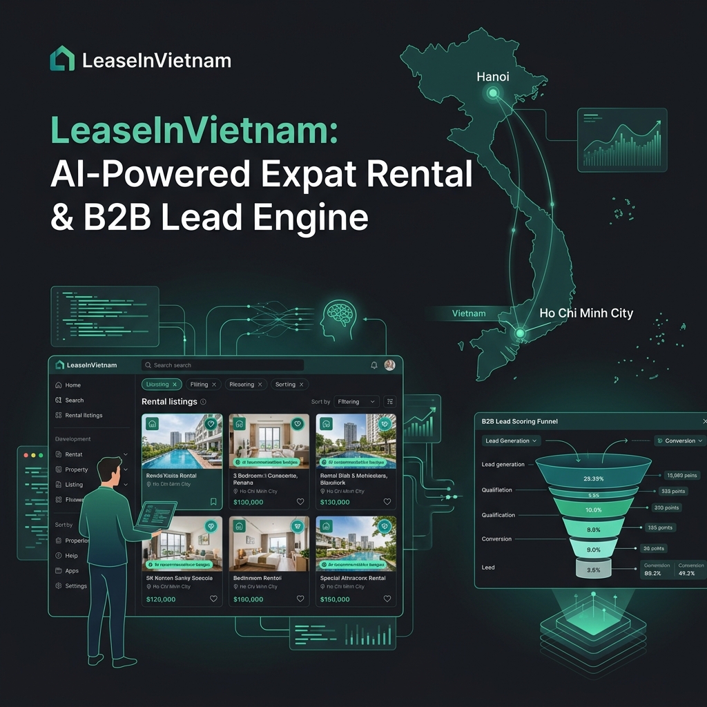 LeaseInVietnam: AI-powered expat rental platform and B2B lead intelligence system architecture