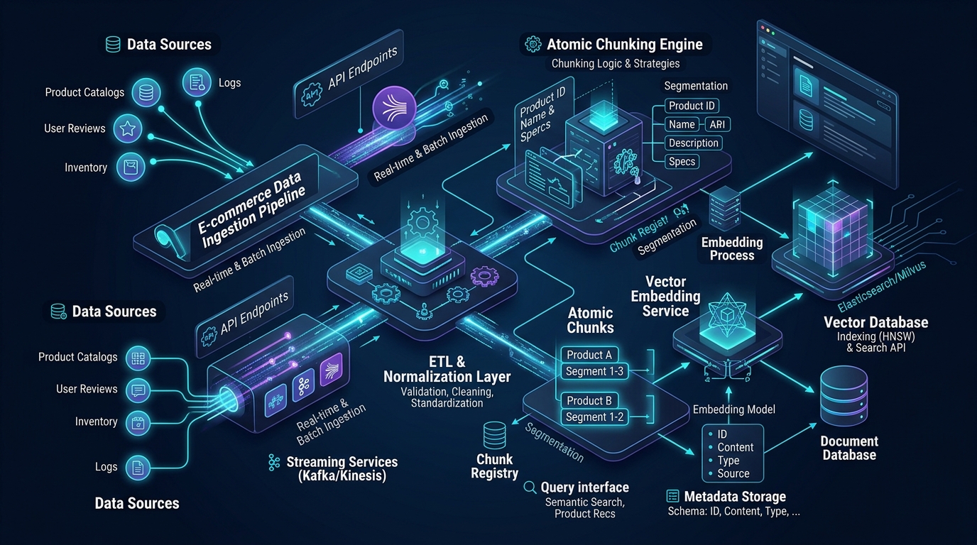 Data Ingestion and Atomic Chunking Product Data catalog pipeline