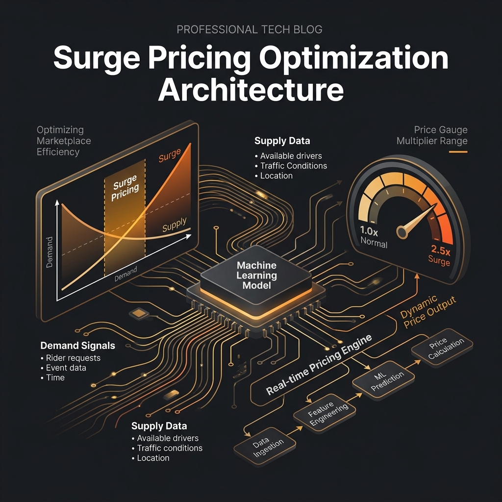 Surge pricing optimization architecture: real-time demand-supply ML model for marketplace platforms